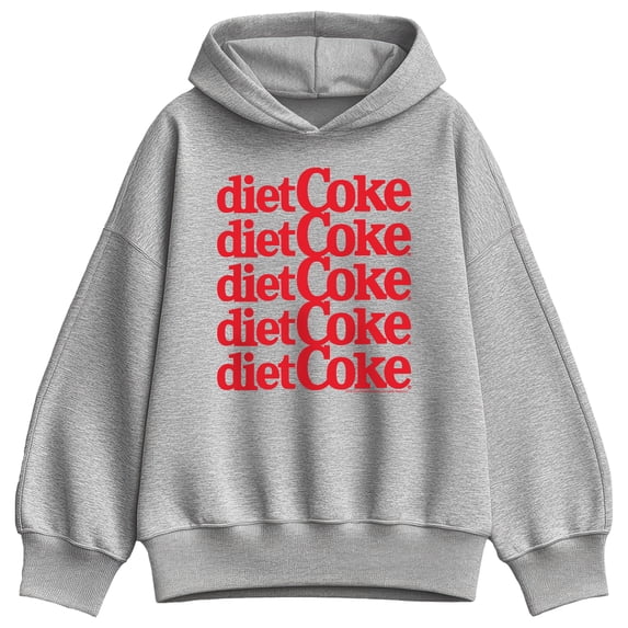Coca-Cola - Diet Coke Stacked - Ladies Oversized Fleece Hoodie Sweatshirt