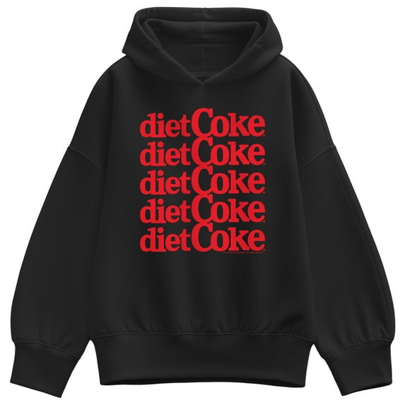 Coca-Cola - Diet Coke Stacked - Ladies Oversized Fleece Hoodie Sweatshirt