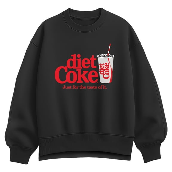 Coca-Cola - Diet Coke Taste - Ladies Oversized Fleece Crew Sweatshirt