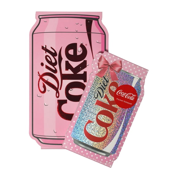 Coca-Cola Diet Coke folding notepad set- red and pink