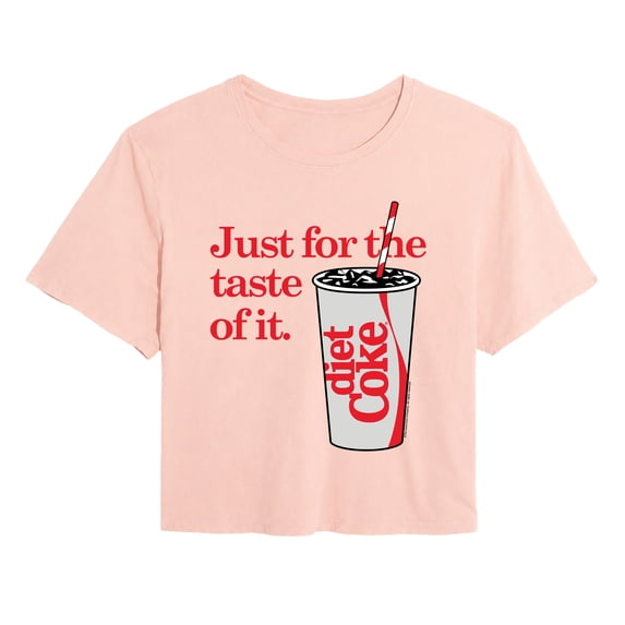 Coca-Cola - Diet Just For The Taste Of It - Juniors Cropped Graphic T-Shirt