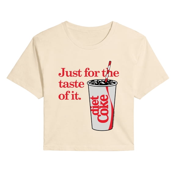 Coca-Cola - Diet Just For The Taste Of It - Juniors Cropped Graphic T-Shirt