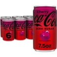 thumbnail image 1 of Coca-Cola Zero Sugar Cherry Soda Pop Mini Cans, 7.5 fl oz, 6 Pack, 1 of 16