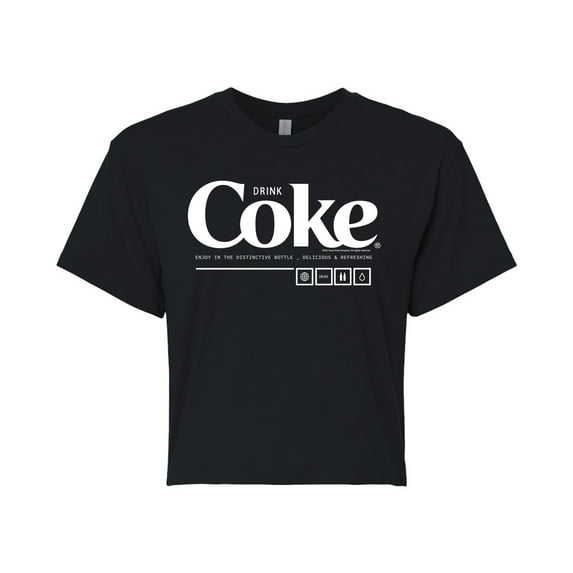 Coca-Cola - Drink Coke Enjoy - Juniors Cropped Pullover Hoodie