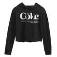 thumbnail image 1 of Coca-Cola - Drink Coke Enjoy - Juniors Cropped Pullover Hoodie, 1 of 5
