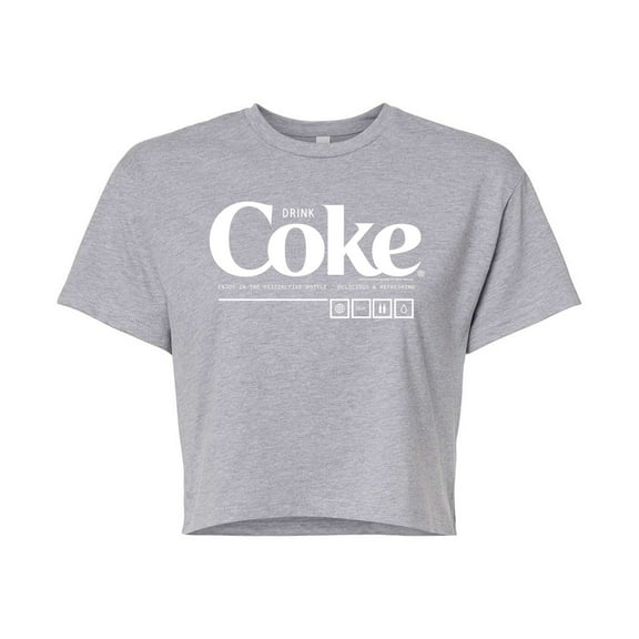 Coca-Cola - Drink Coke Enjoy - Juniors Cropped Pullover Hoodie