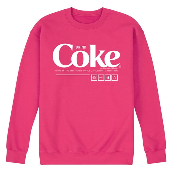 Coca-Cola - Drink Coke Enjoy - Men's Crew Neck Fleece Pullover