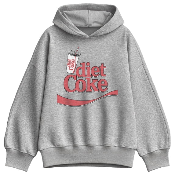 Coca-Cola - Drink Diet Coke - Ladies Oversized Fleece Hoodie Sweatshirt