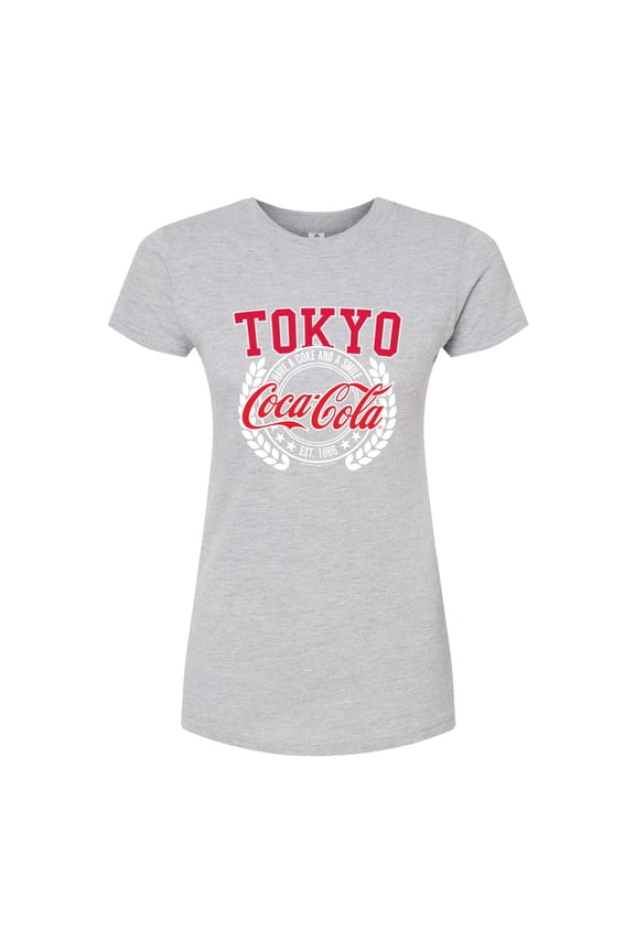 - EST 1886 - Have A Coke & A Smile - Tokyo - Juniors Fitted Graphic T-Shirt