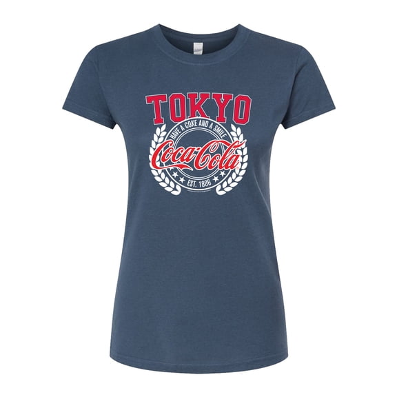 Coca-Cola - EST 1886 - Have A Coke & A Smile - Tokyo - Juniors Fitted Graphic T-Shirt