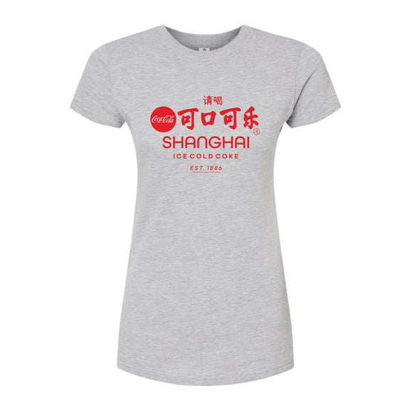Coca-Cola - EST. 1886 - Shanghai - Juniors Fitted Graphic T-Shirt