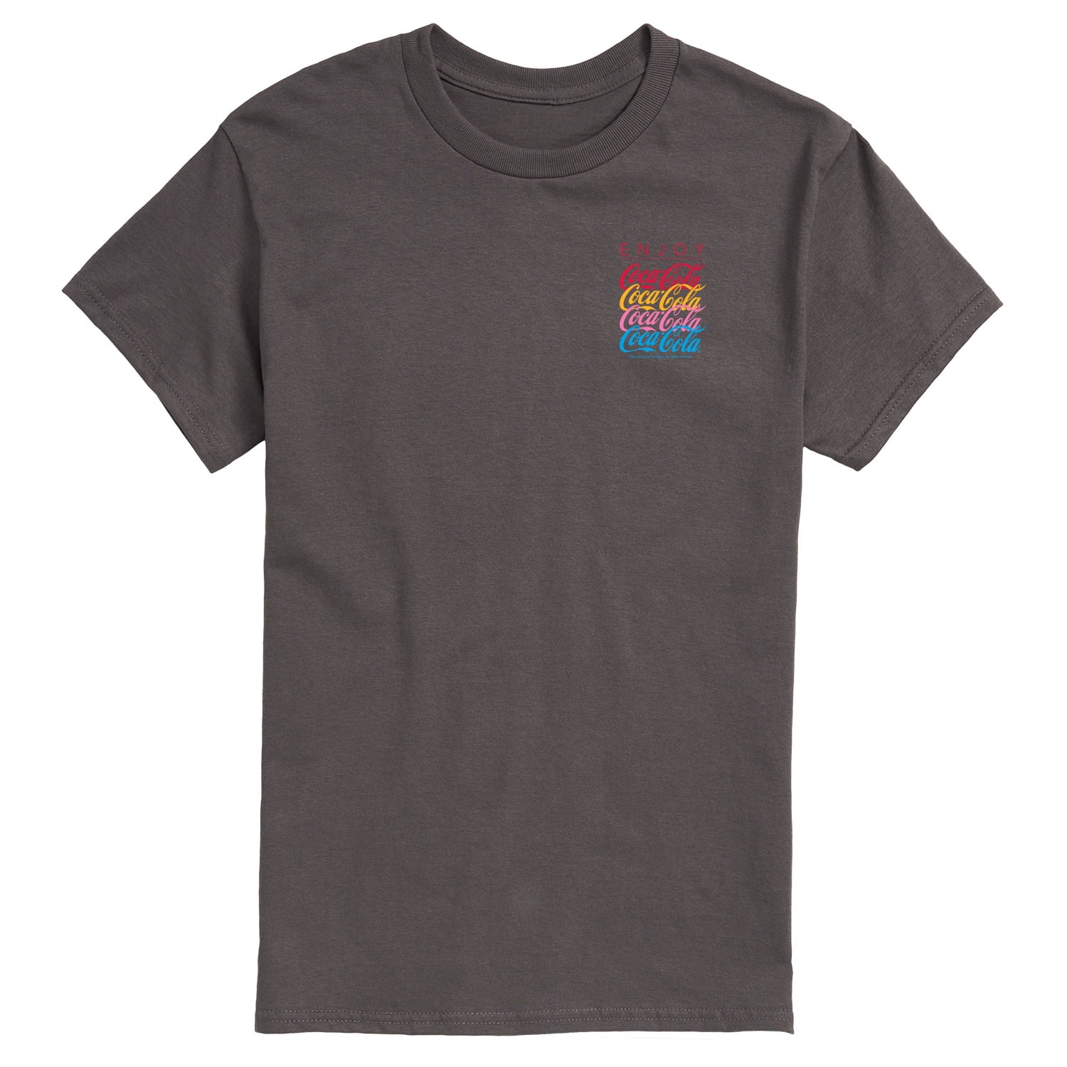 Coca-Cola T-Shirt Uomo 'The Taste Of Time' – Maglietta Grigia Athletic Heather, Cotone, Manica Corta, Taglia Large - 4