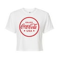 thumbnail image 1 of Coca-Cola - Enjoy Coca Cola USA - Juniors Cropped Pullover Hoodie, 1 of 5