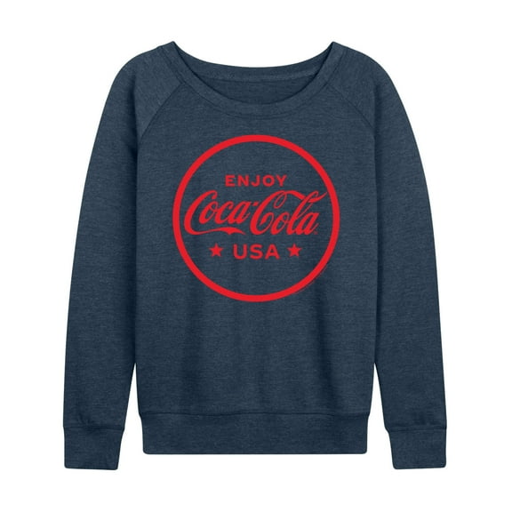 Coca-Cola - Enjoy Coca Cola USA  - Women's Lightweight French Terry Long Sleeve Shirt