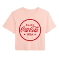thumbnail image 1 of Coca-Cola - Enjoy USA - Juniors Cropped Graphic T-Shirt, 1 of 3