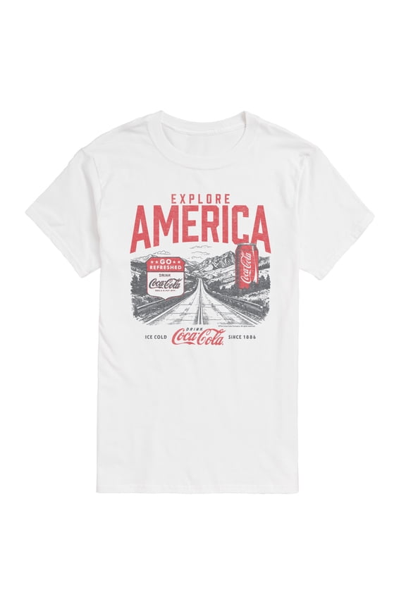 - Explore America Coke - Men's Short Sleeve Graphic T-Shirt