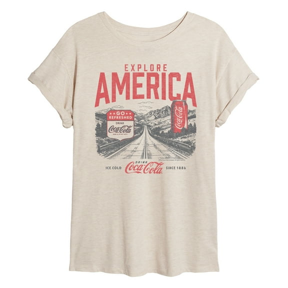 Coca-Cola - Explore America Coke - Women's Oversized Graphic T-Shirt