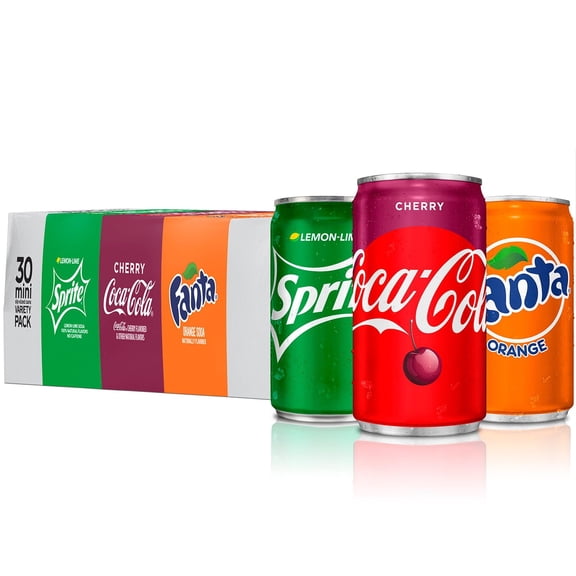 Coca-Cola Flavors Mini Cans Variety Pack, 7.5 fl. oz., 30 Pack  Assorted Soda Pop Fridge Pack