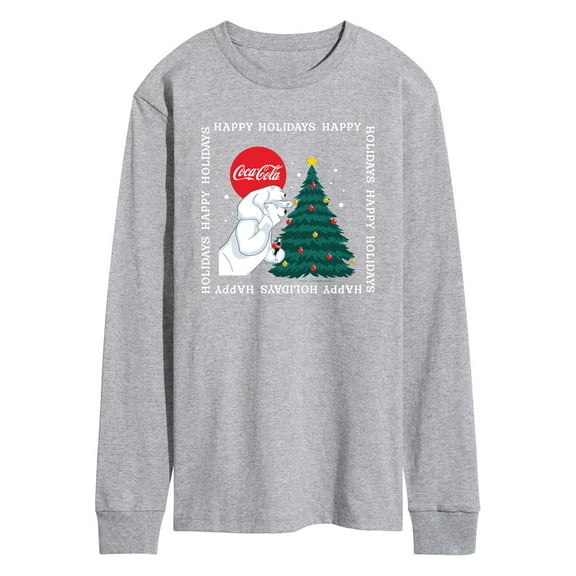 Coca-Cola - Happy Holidays Bears and Tree - Men's Long Sleeve Graphic T-shirt