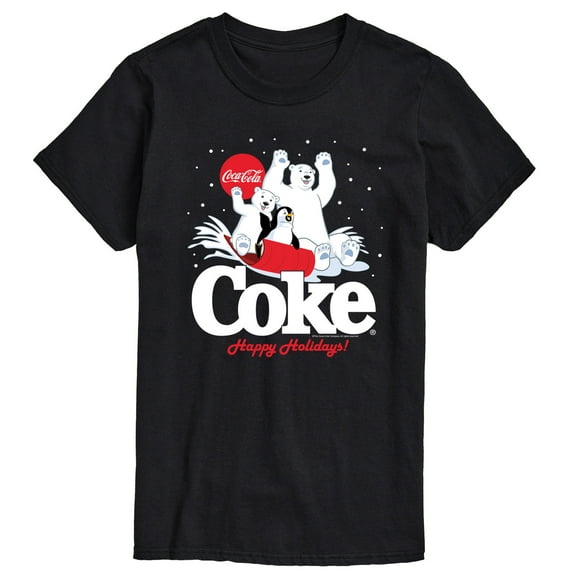 Coca-Cola - Happy Holidays Sledding - Men's Short Sleeve Graphic T-shirt