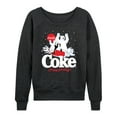 thumbnail image 1 of Coca-Cola - Happy Holidays Sledding- Women's French Terry Long Sleeve Pullover, 1 of 4