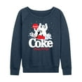 thumbnail image 1 of Coca-Cola - Happy Holidays Sledding- Women's French Terry Long Sleeve Pullover, 1 of 4