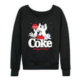 thumbnail image 1 of Coca-Cola - Happy Holidays Sledding- Women's French Terry Long Sleeve Pullover, 1 of 4
