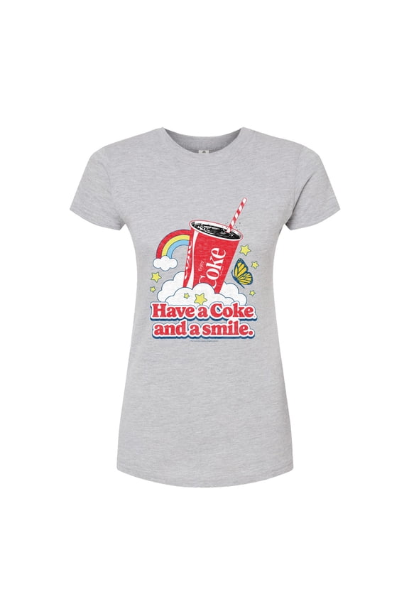 - Have A Coke And A Smile - Juniors Fitted Graphic T-Shirt