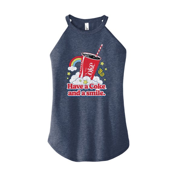 Coca-Cola - Have A Coke And A Smile - Juniors High Neck Tank Top