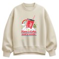thumbnail image 1 of Coca-Cola - Have A Coke And A Smile - Ladies Oversized Fleece Crew Sweatshirt, 1 of 3