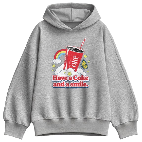 Coca-Cola - Have A Coke And A Smile - Ladies Oversized Fleece Hoodie Sweatshirt