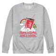 thumbnail image 1 of Coca-Cola - Have A Coke And A Smile - Men's Crew Neck Fleece Pullover, 1 of 5