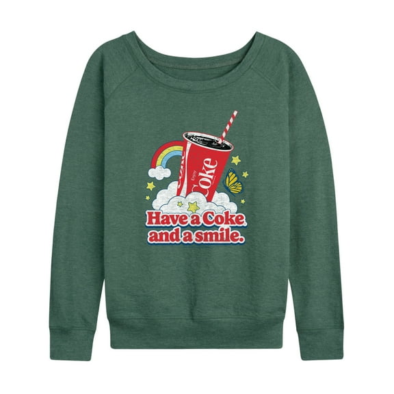 Coca-Cola - Have A Coke And A Smile  - Women's Lightweight French Terry Long Sleeve Shirt