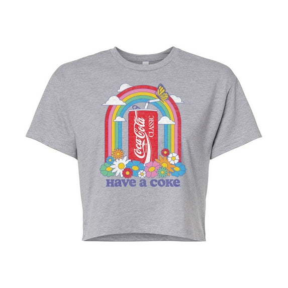 Coca-Cola - Have A Coke Rainbow - Juniors Cropped Pullover Hoodie