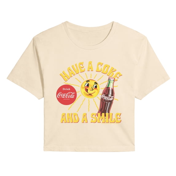 Coca-Cola - Have And Smile - Juniors Cropped Graphic T-Shirt