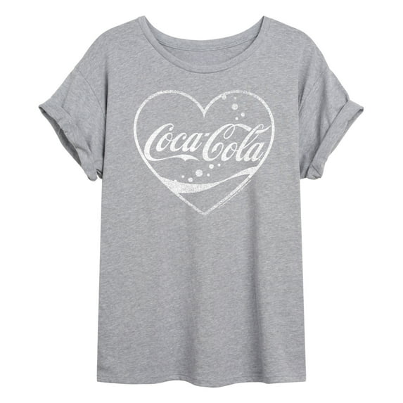 Coca-Cola - Heart - Women's Oversized Graphic T-Shirt