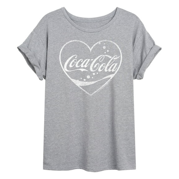 Coca-Cola - Heart - Women's Oversized Graphic T-Shirt