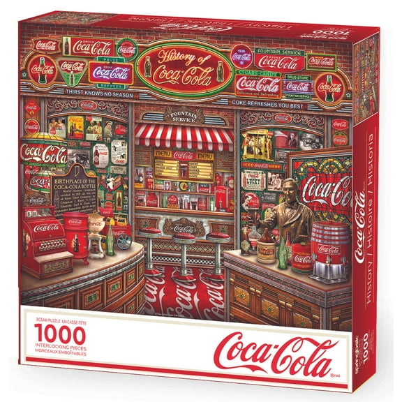 Springbok 1000-Piece Coca-Cola History Jigsaw Puzzle Nostalgic Retro Diner Scene