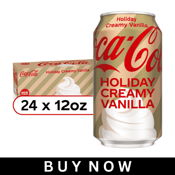 Coca-Cola Holiday Creamy Vanilla Soda  24 Pack, 12 fl oz Cans