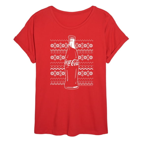 Coca-Cola - Holiday Sweater - Women's Oversized Graphic T-Shirt