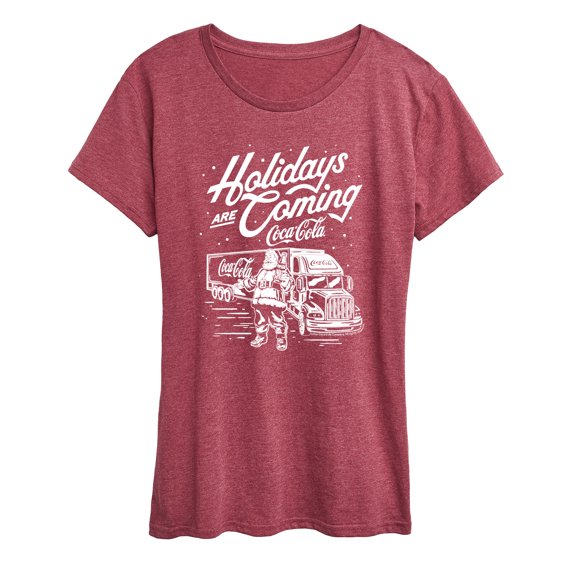 Coca-Cola - Holidays Are Coming Truck - Women's Short Sleeve Graphic T-Shirt