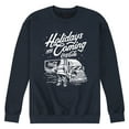 thumbnail image 1 of Coca-Cola - Holidays are Coming Truck - Men's Long Sleeve Crew Fleece Sweatshirt, 1 of 3