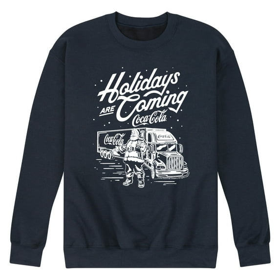 Coca-Cola - Holidays are Coming Truck - Men's Long Sleeve Crew Fleece Sweatshirt