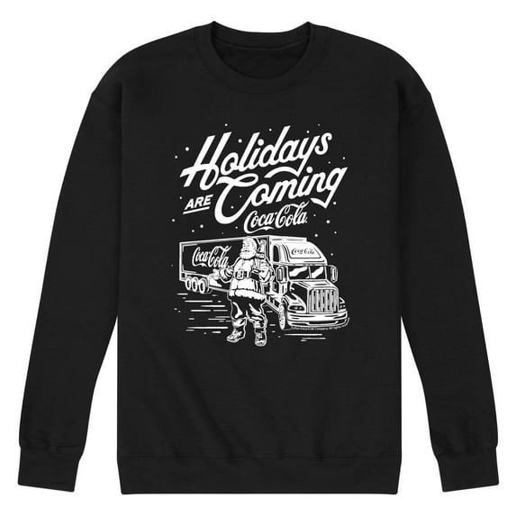 Coca-Cola - Holidays are Coming Truck - Men's Long Sleeve Crew Fleece Sweatshirt
