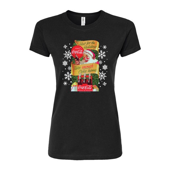 Coca-Cola - Host The Holidays - Juniors Fitted Graphic T-Shirt