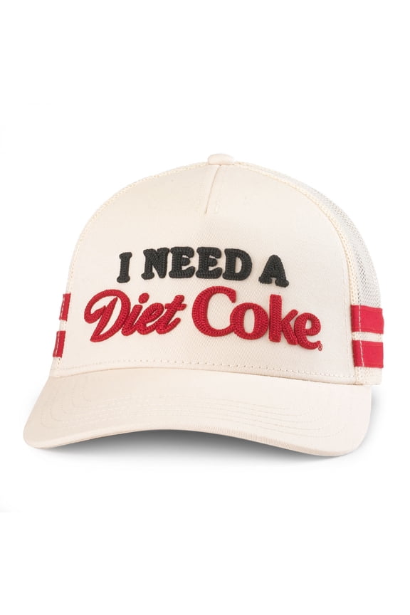 -  I Need a Diet Coke Knit Text Adjustable Trucker Hat
