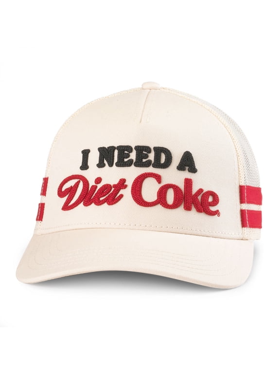- I Need a Diet Coke Knit Text Adjustable Trucker Hat