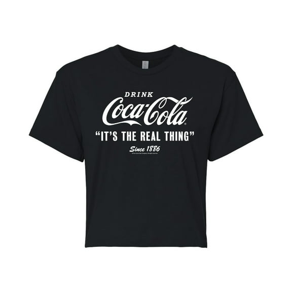 Coca-Cola - It's The Real Thing - Juniors Cropped Pullover Hoodie
