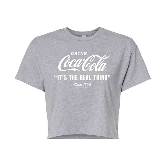 Coca-Cola - It's The Real Thing - Juniors Cropped Pullover Hoodie