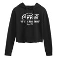 thumbnail image 1 of Coca-Cola - It's The Real Thing - Juniors Cropped Pullover Hoodie, 1 of 5